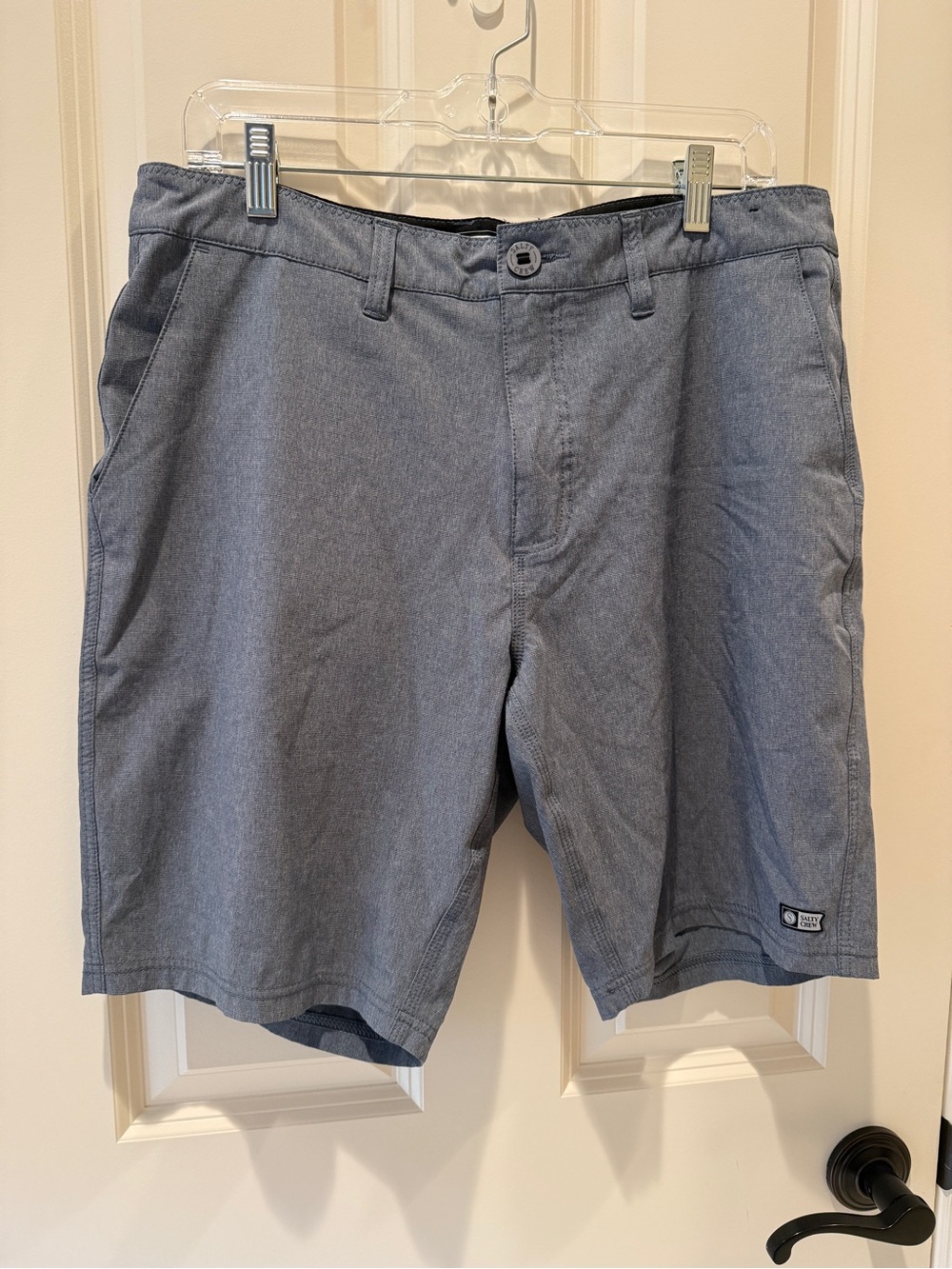 Salty Crew Chambray Light Blue Hybrid Shorts